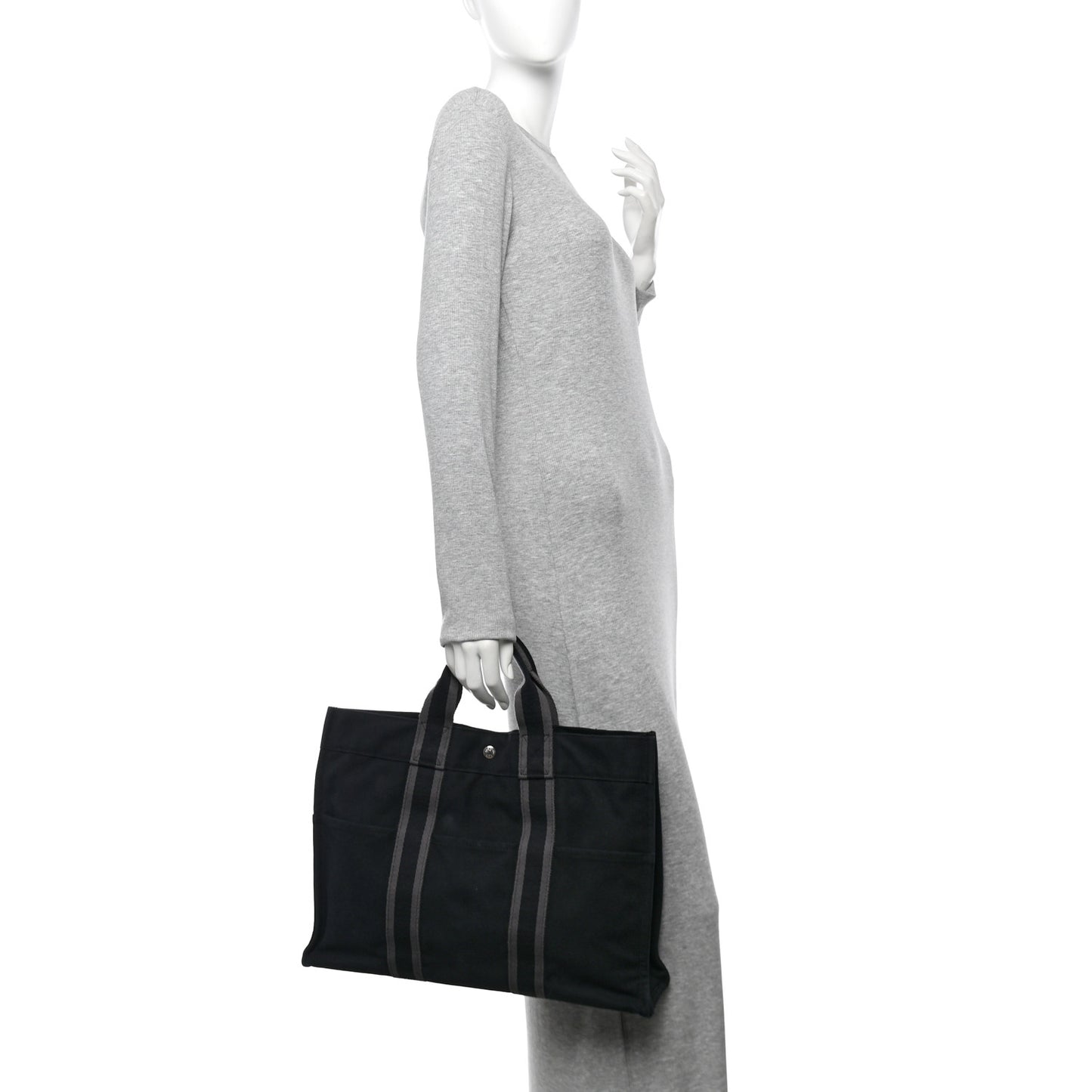 Canvas Herline MM Tote Black