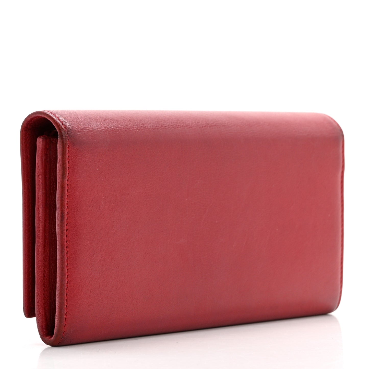 Goatskin Belle De Jour Flap Wallet Rouge Orient