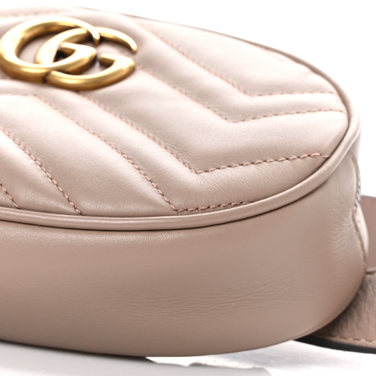 Gucci Calfskin Matelasse GG Marmont Belt Bag 95 38 Porcelain Rose 11 of 11