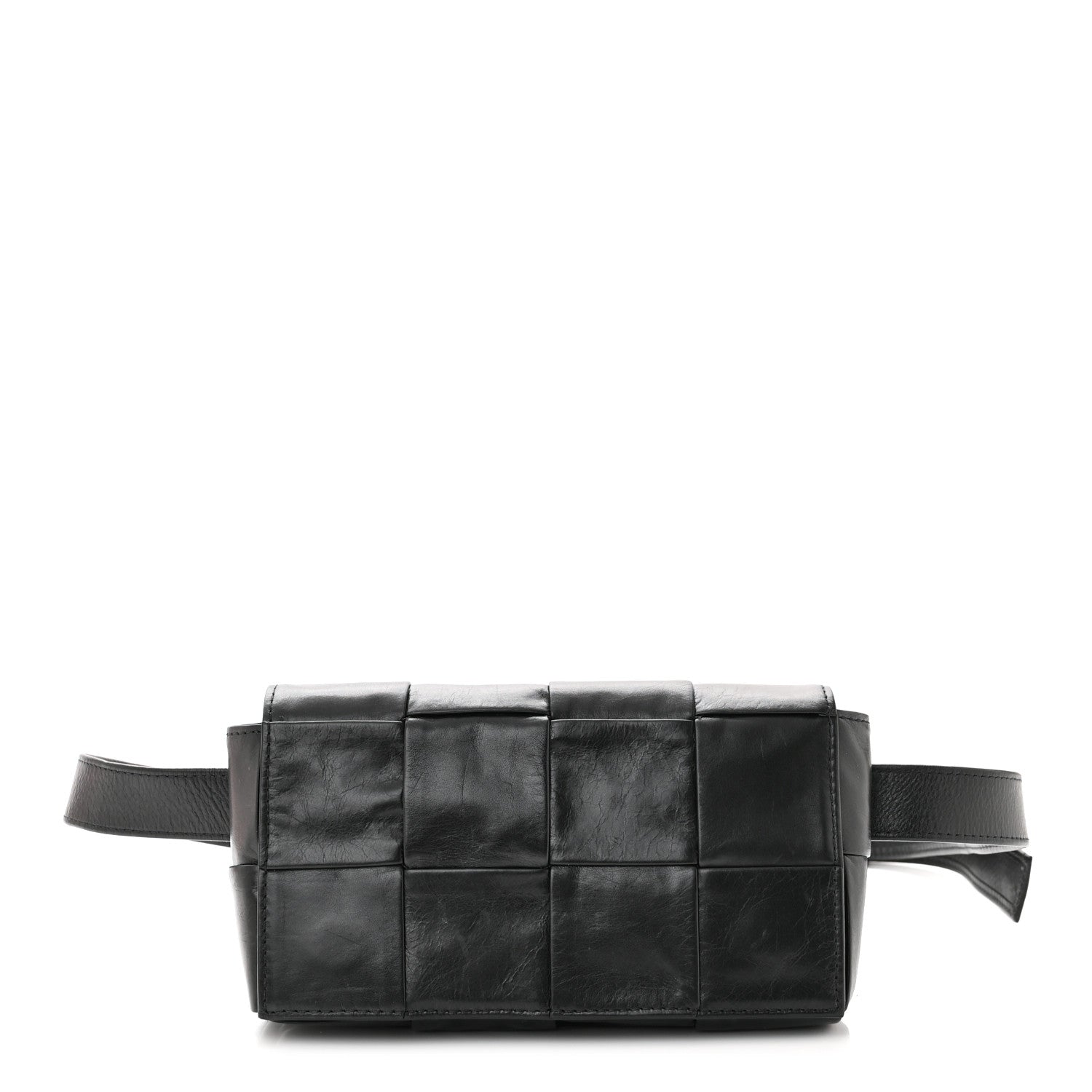 Bottega Veneta Paper Calfskin Intrecciato Cassette Belt Bag Black 1 of 9
