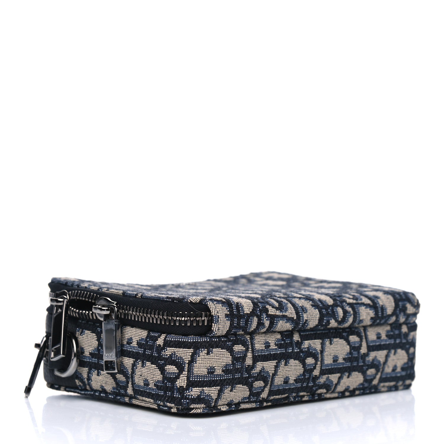 Christian Dior Oblique Pouch Navy Blue 3 of 4