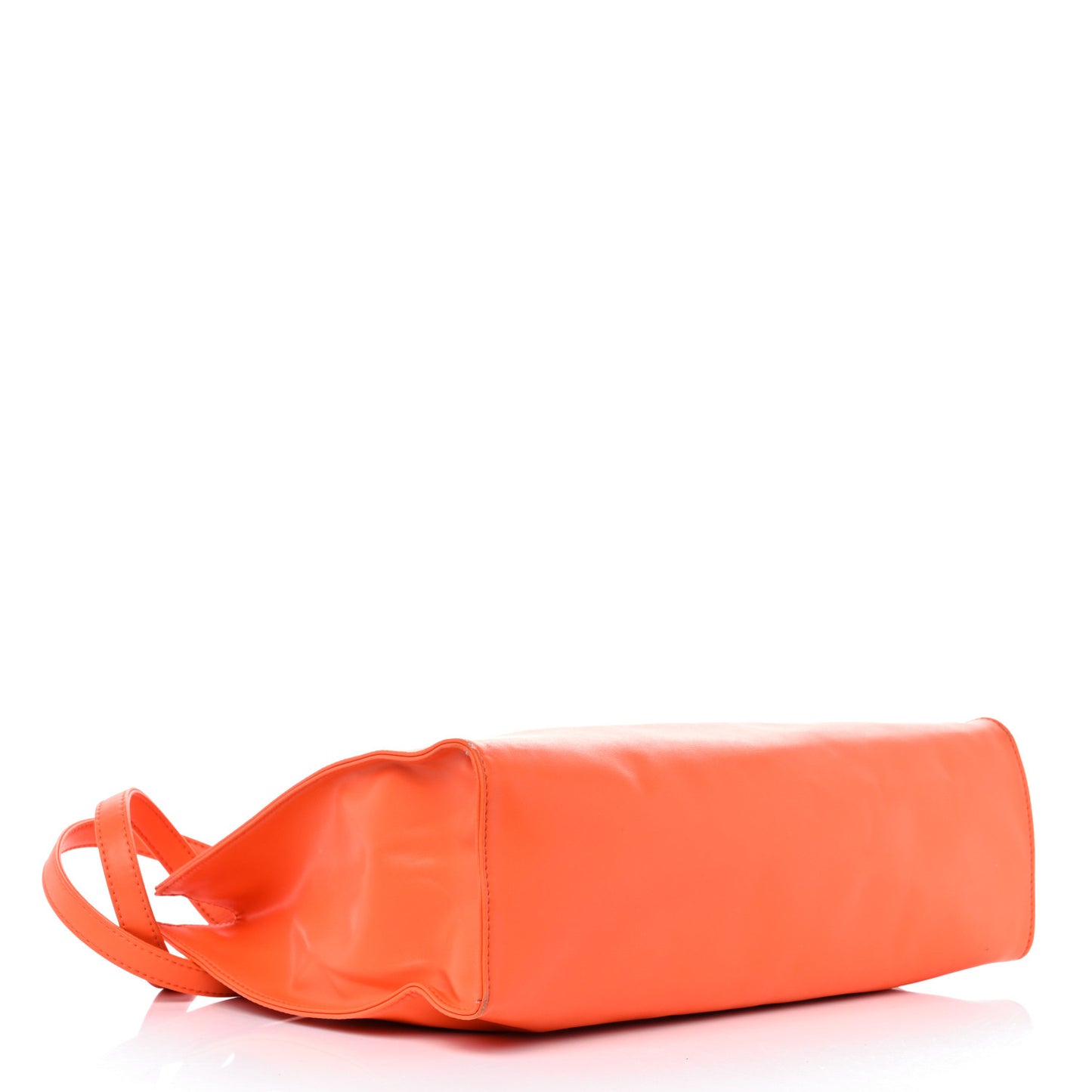 Vegan Leather Medium Shopping Bag Orange