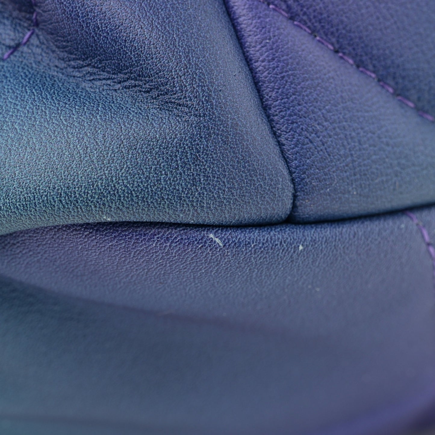 Tie Dye Calfskin Quilted Medium Chanel 19 Flap Blue Purple