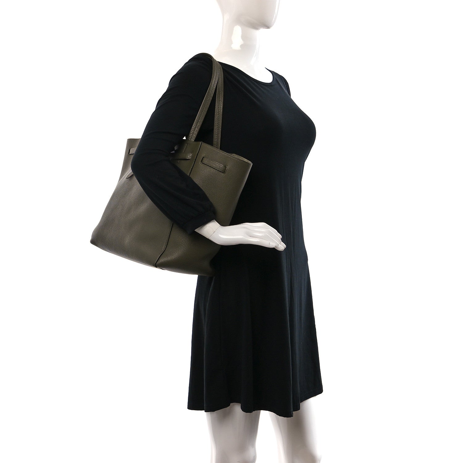 Celine Soft Grained Calfskin Small Belt Cabas Phantom Taupe 2 of 8