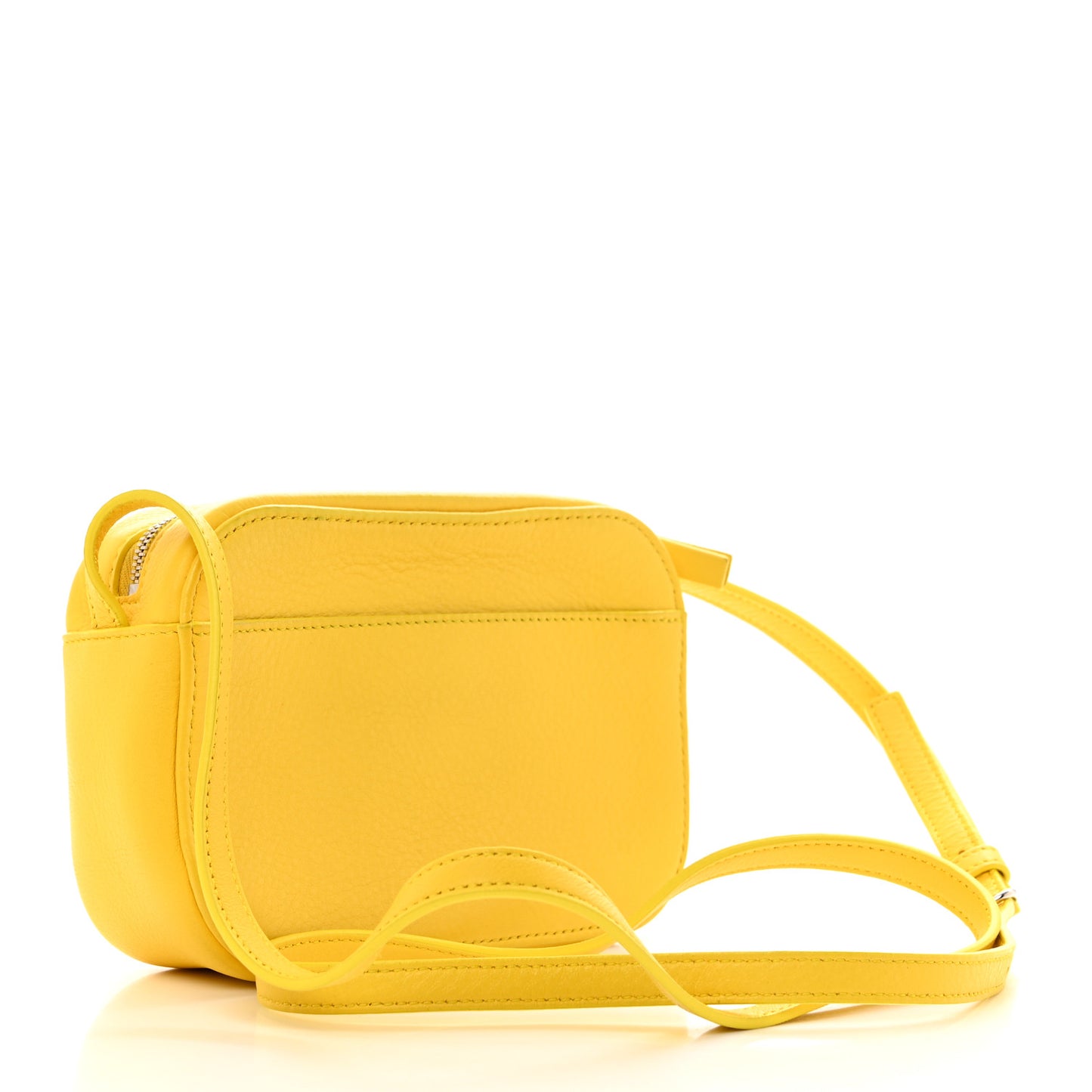 Smooth Calfskin Logo XS Everyday Camera Bag Jaune Soleil Black