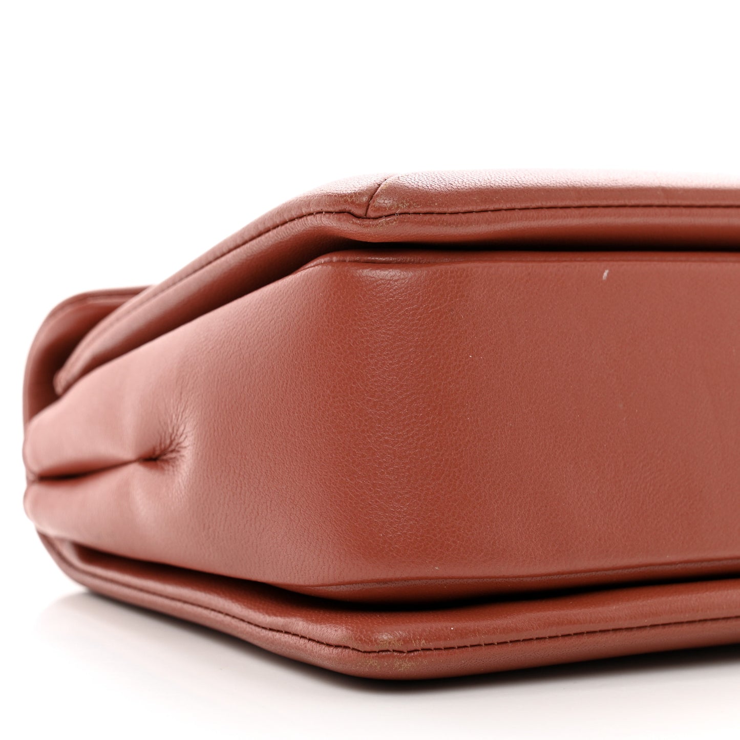 Nappa One Stud Chain Clutch Gingerbread