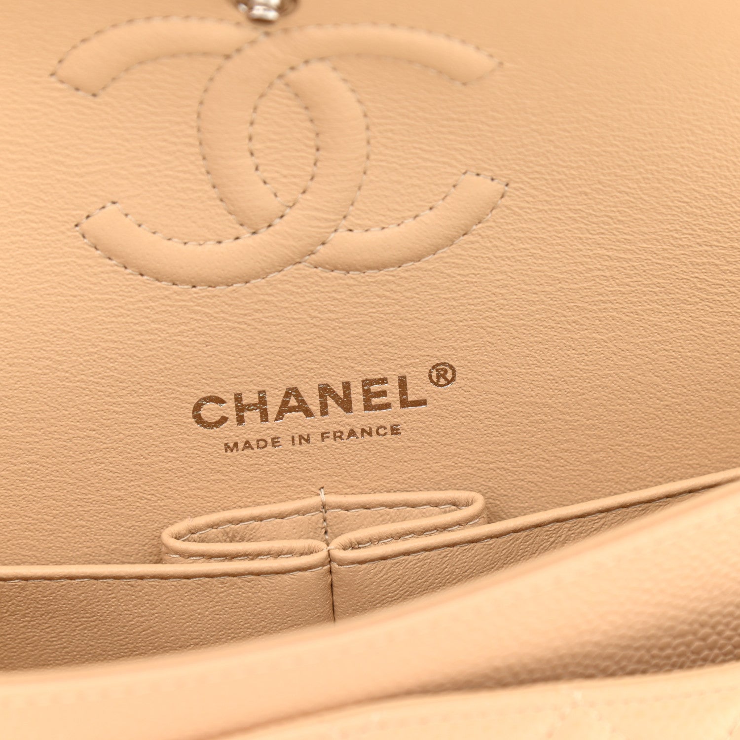 Chanel Caviar Quilted Small Double Flap Beige 6 of 9