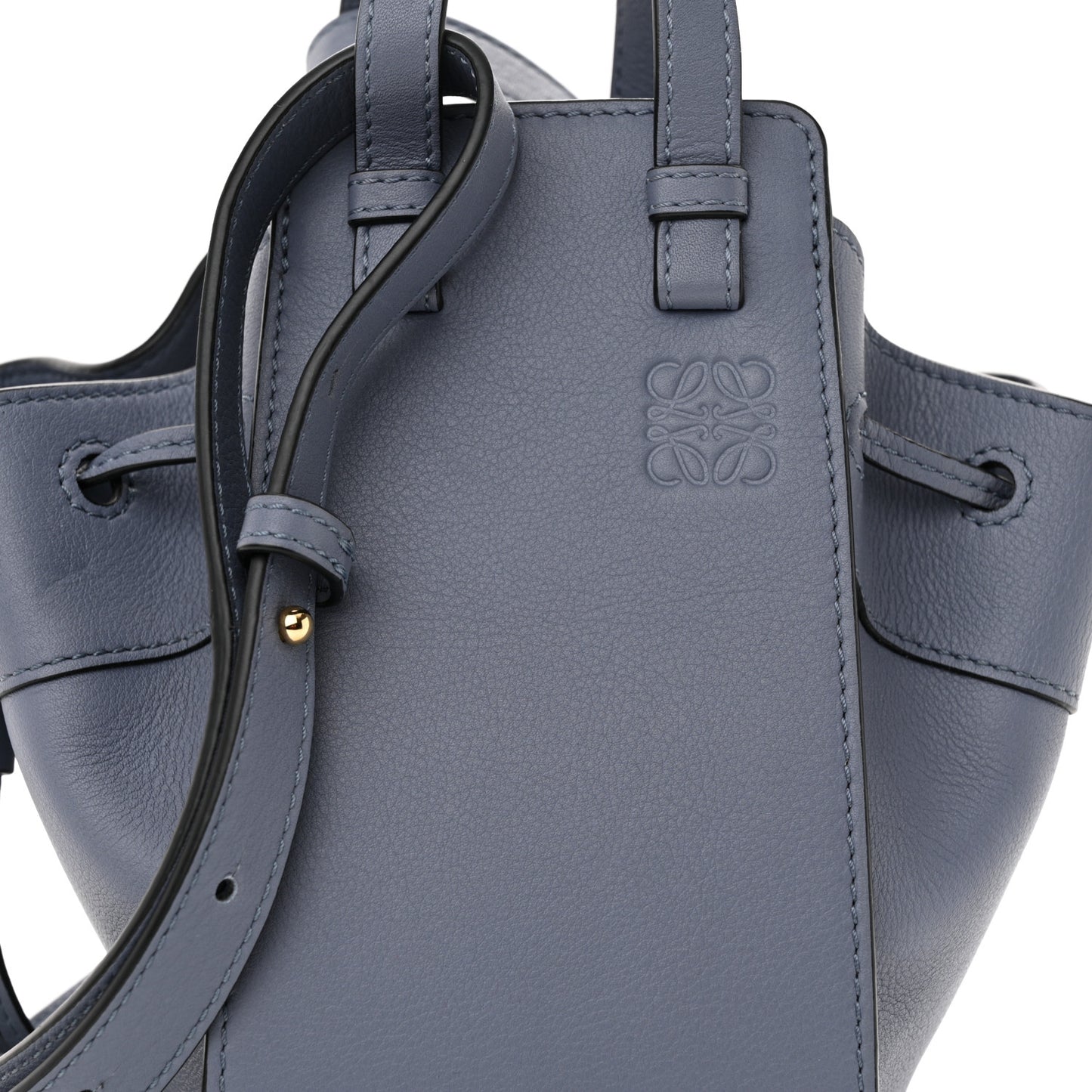 Calfskin Mini Hammock Shoulder Bag Atlantic