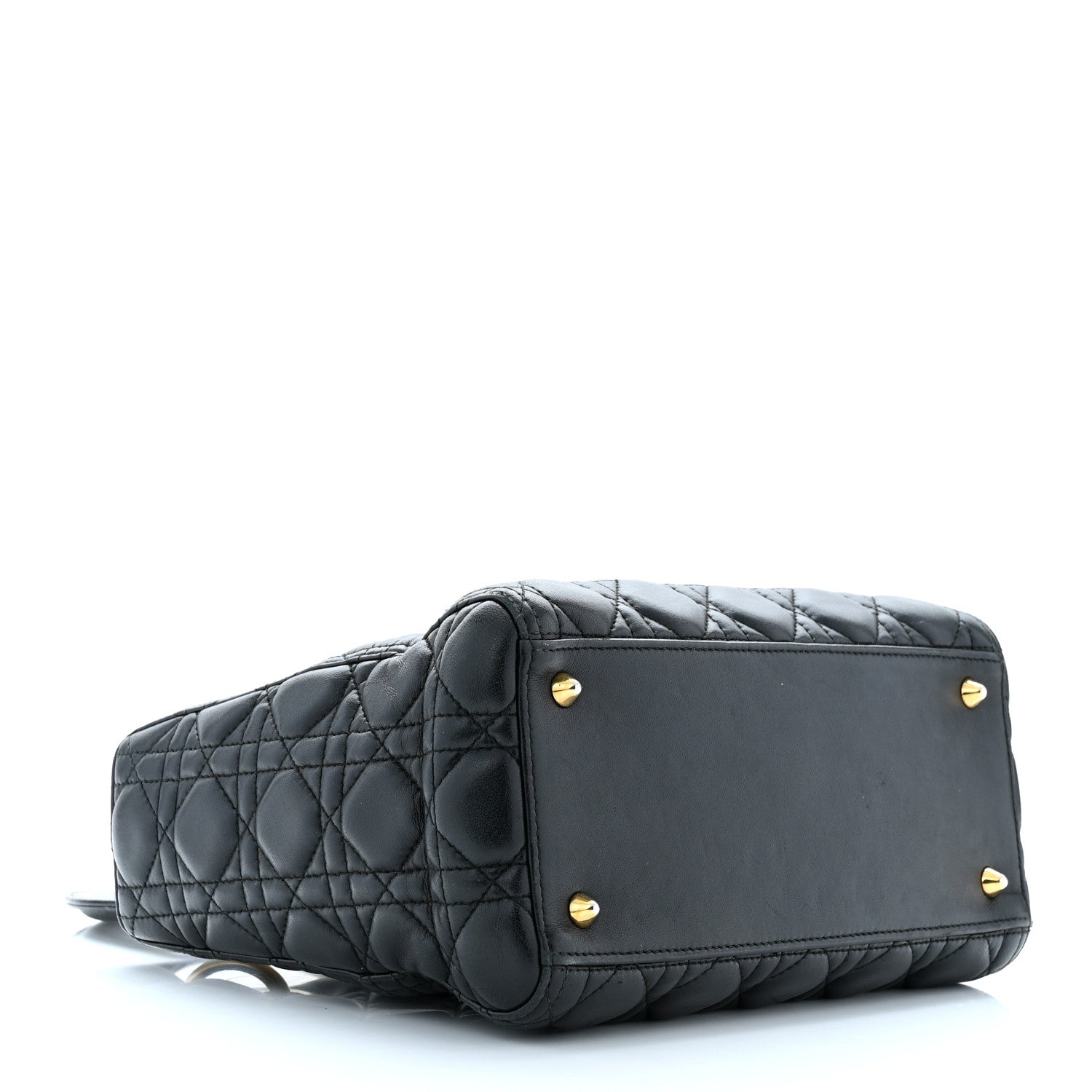 Christian Dior Lambskin Cannage Medium Lady Dior Black 4 of 15