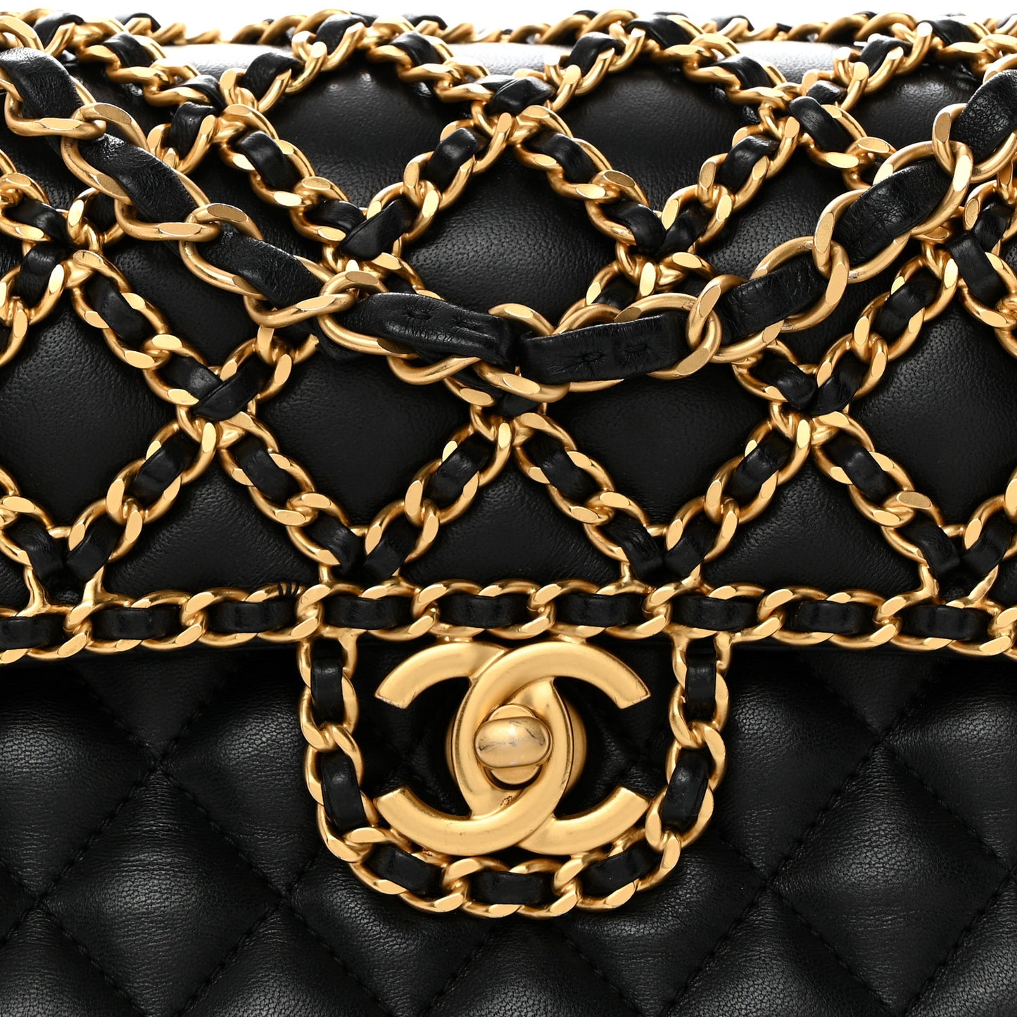 Lambskin Timeless Classic Chained Double Flap Black