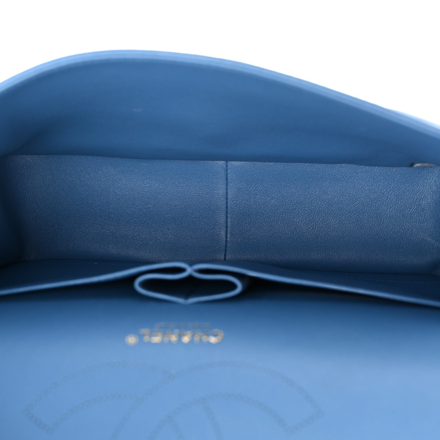 Caviar Quilted Jumbo Double Flap Blue