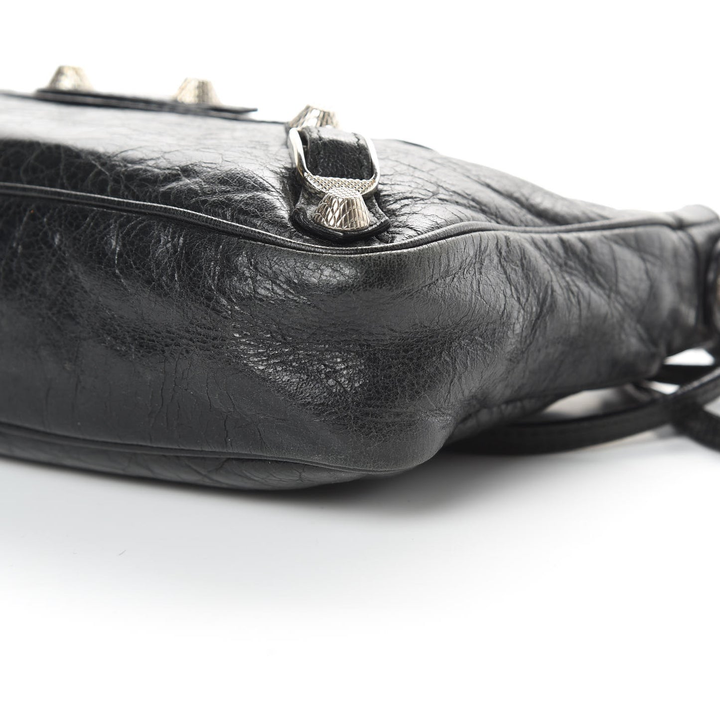 Agneau Giant 12 Silver Hardware Hip Black