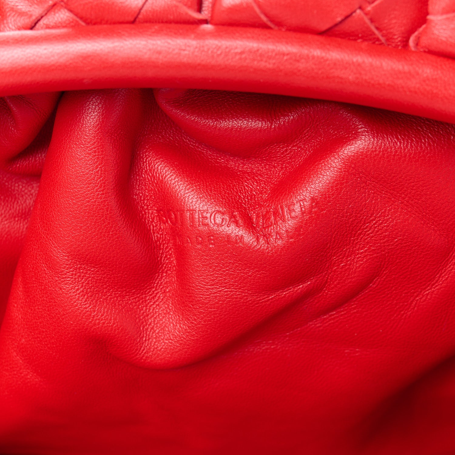 Bottega Veneta Nappa Maxi Intrecciato The Pouch Oversized Clutch Bright Red 6 of 11