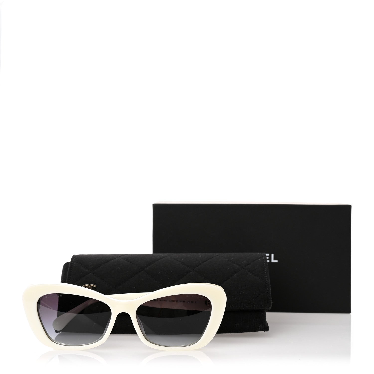 Chanel Acetate Pearl Cat Eye CC Sunglasses 5481-H-A White 9 of 9