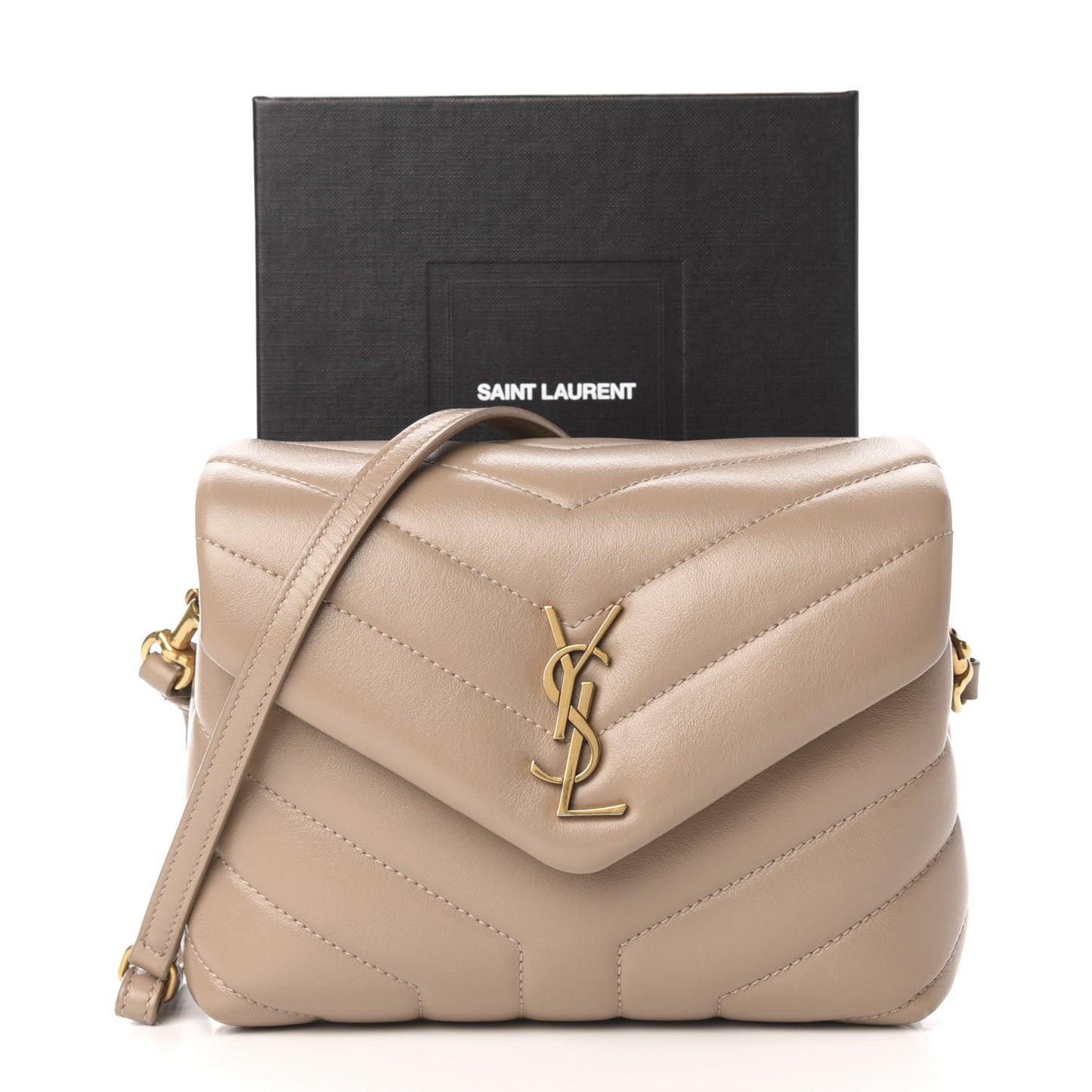 Calfskin Y Quilted Monogram Toy Loulou Satchel Dusty Grey