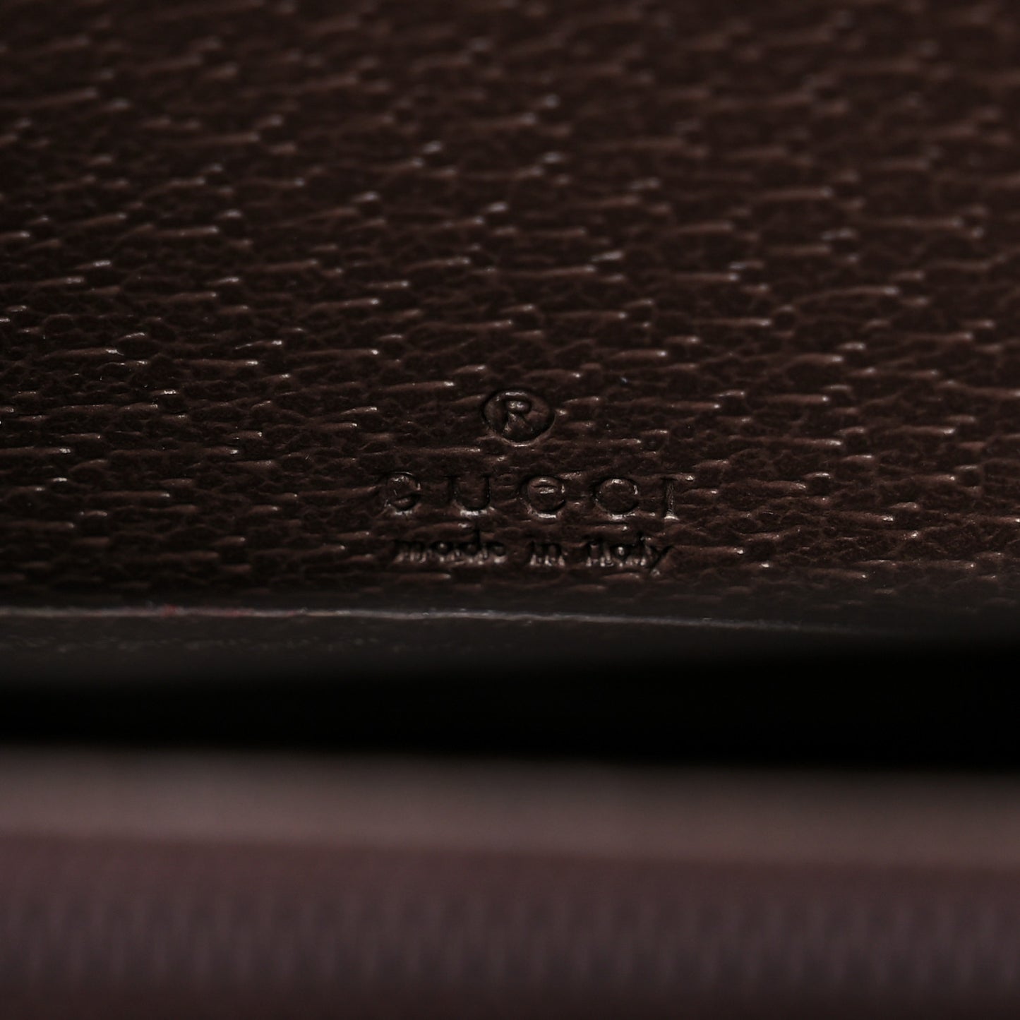 GG Supreme Monogram Web Ophidia Zip Around Wallet Brown