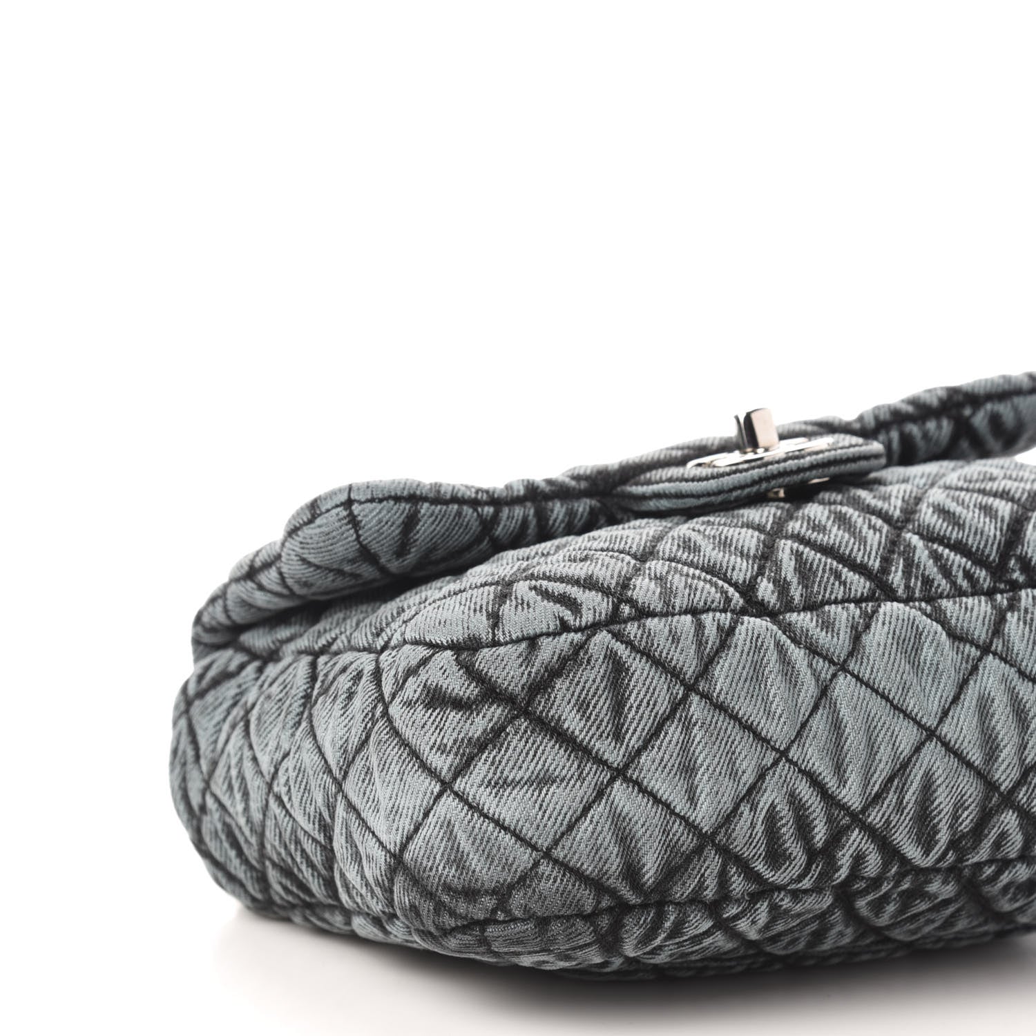 Chanel Washed Denim Quilted Small Denimpression Flap Blue Black 8 of 10