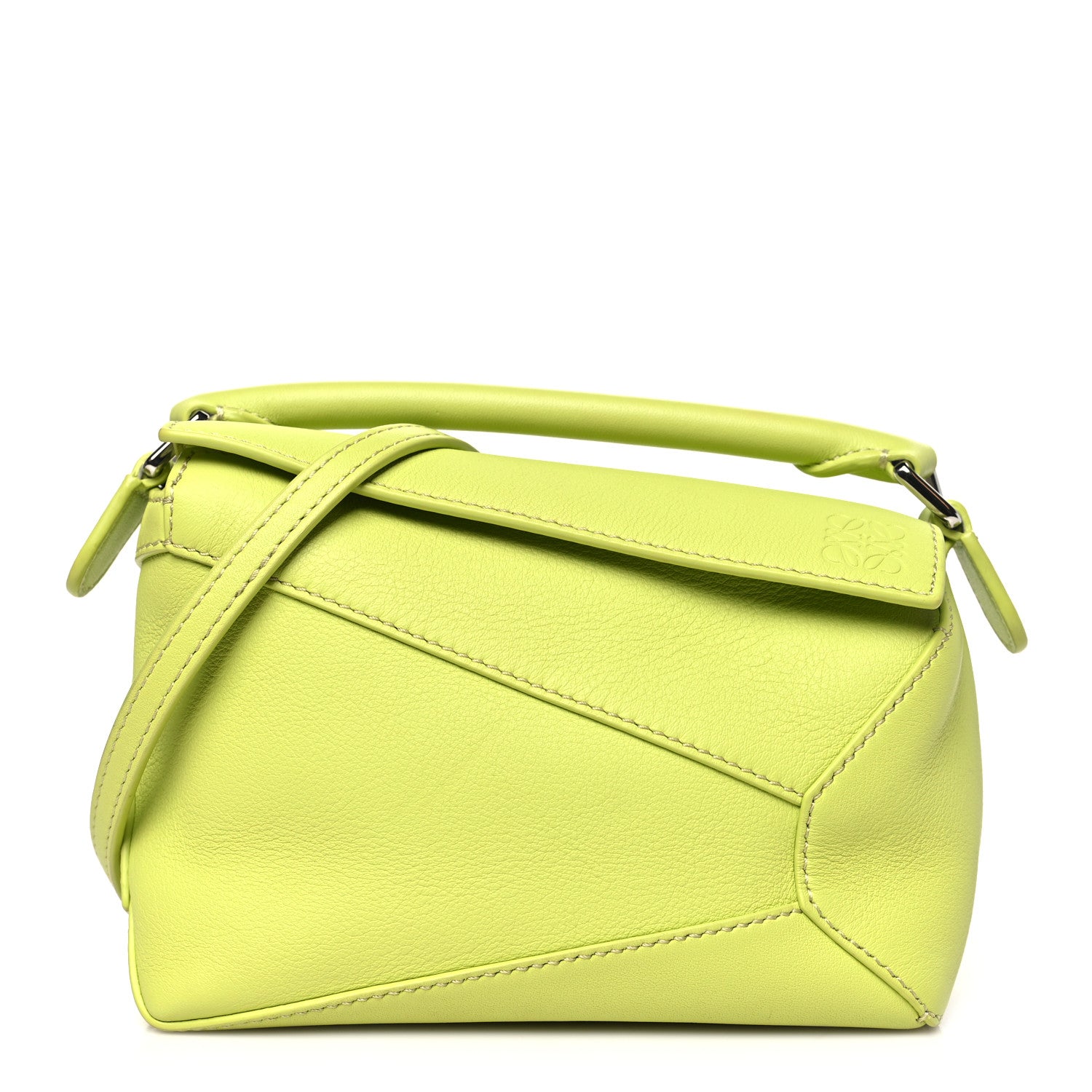 Loewe Calfskin Mini Puzzle Edge Bag Lime 1625873 – FASHIONPHILE