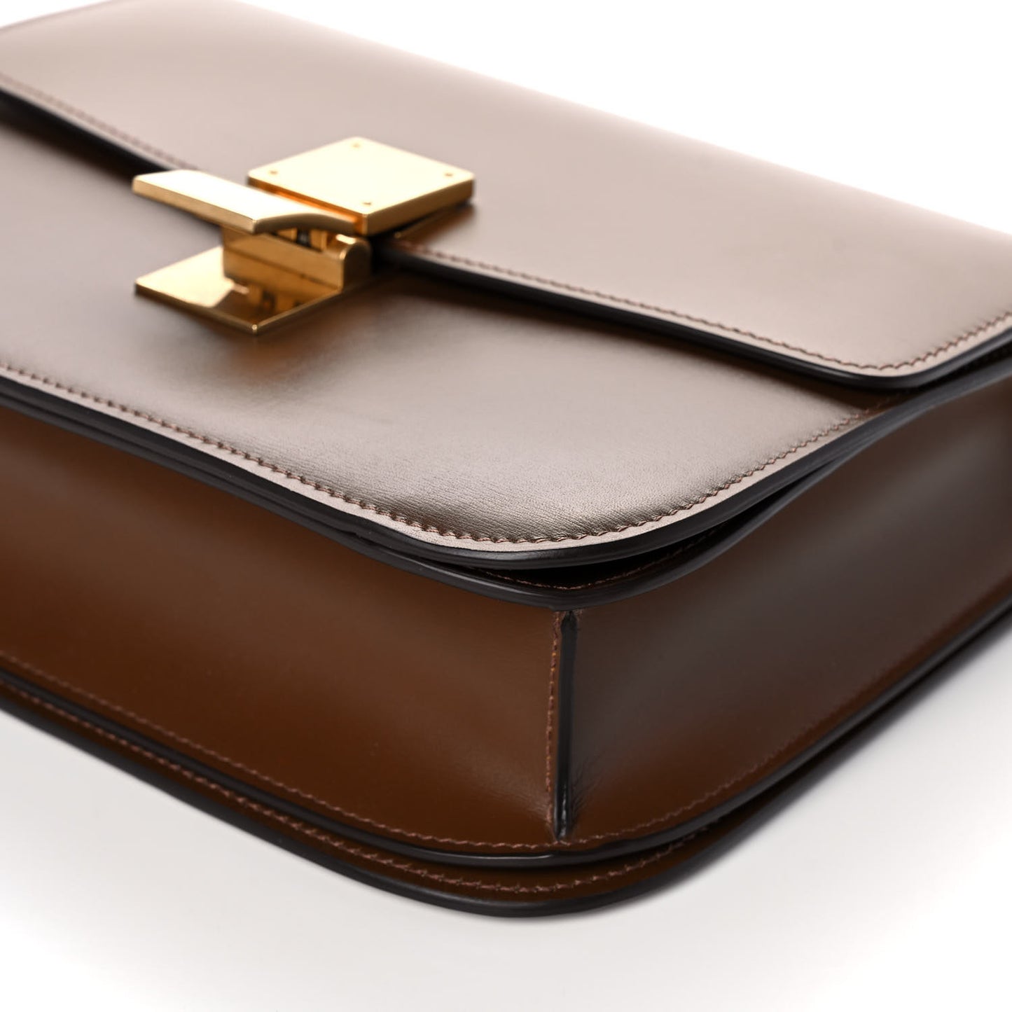 Box Calfskin Medium Classic Box Flap Bag Camel