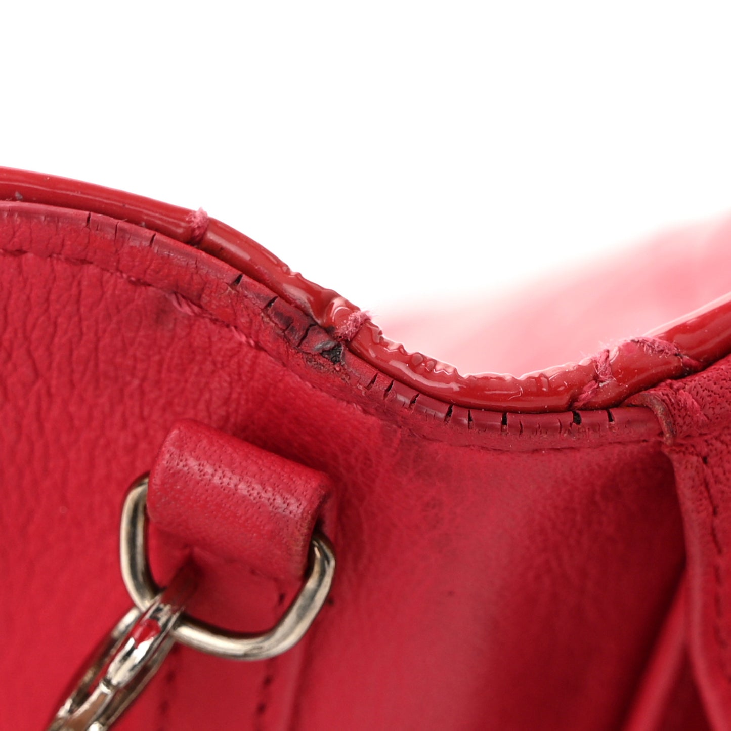 Patent Cannage Lady Dior Rendezvous Wallet On Chain Fuchsia