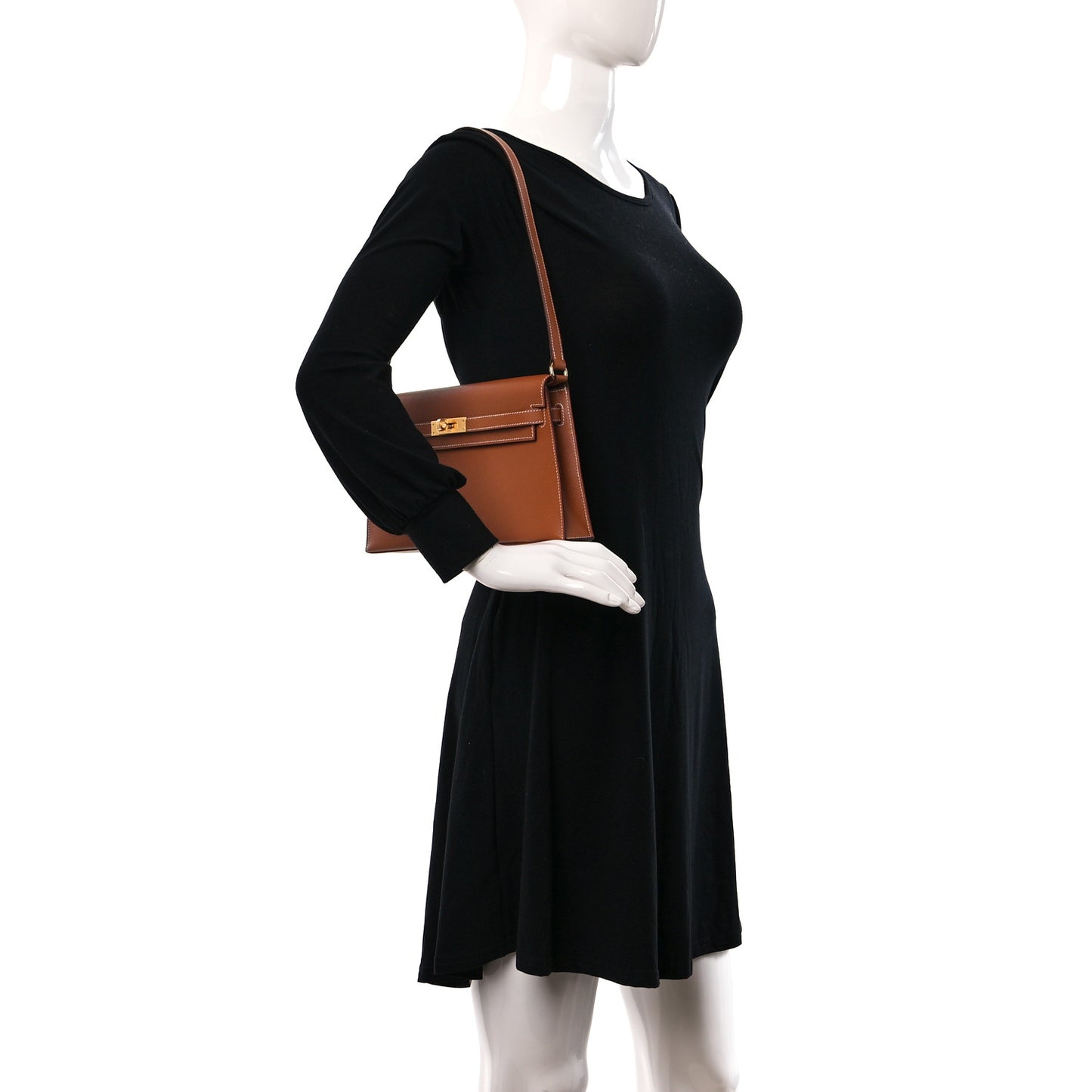 Madame Calfskin Kelly Elan Gold