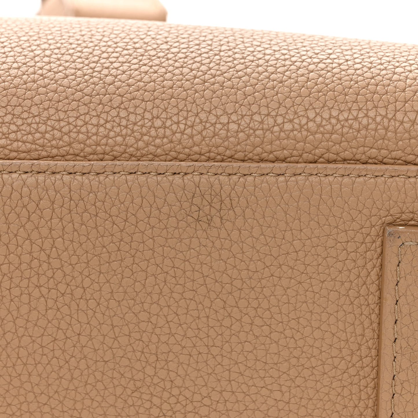 Grained Calfskin Baby Sac De Jour Souple Dark Beige