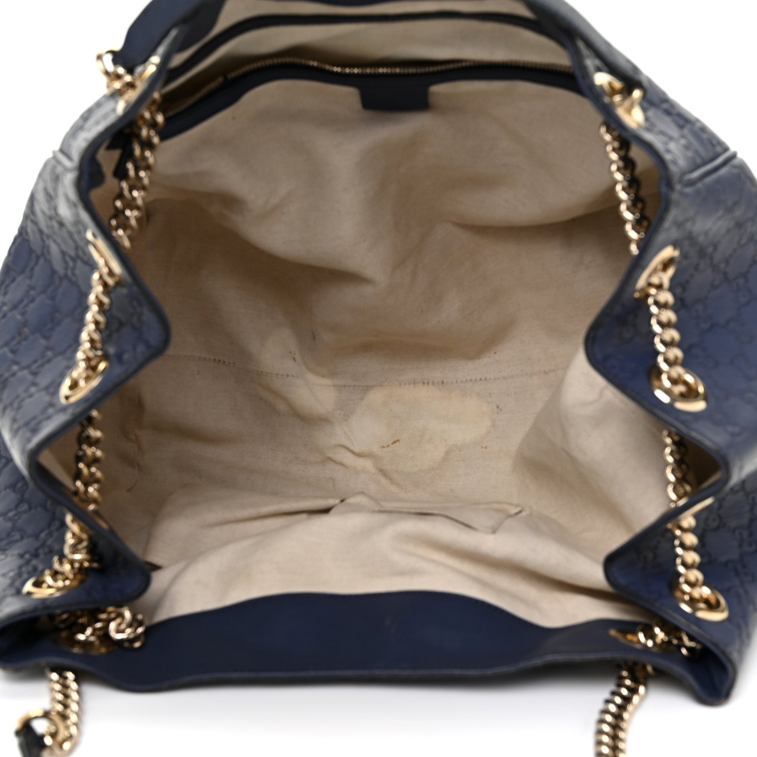 Gucci Guccissima Medium Emily Shoulder Bag Blue 4 of 21