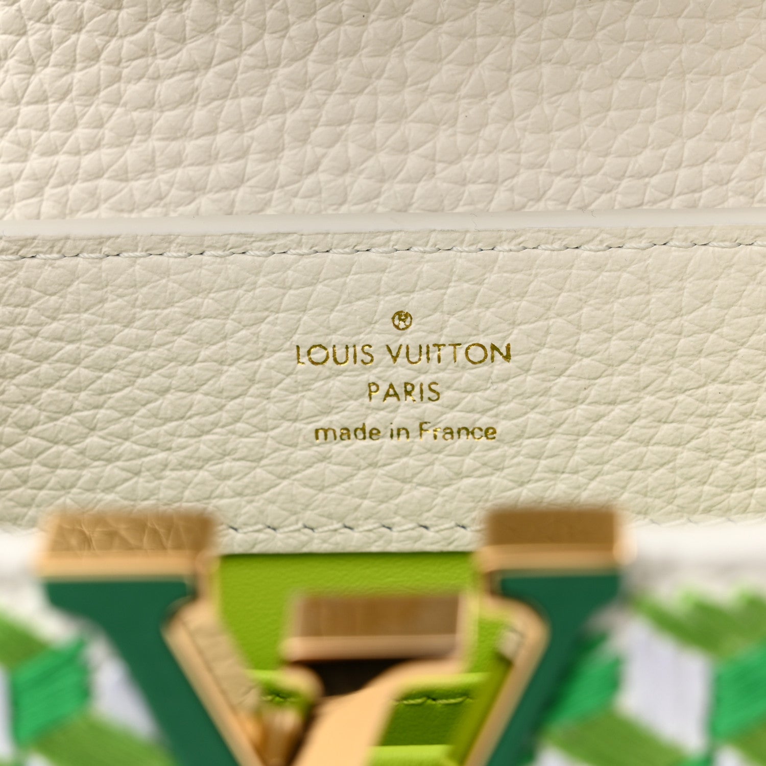 Louis Vuitton Taurillon Braided Capucines Mini Vert 5 of 11