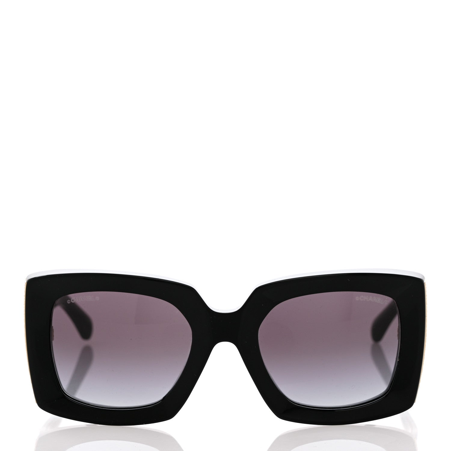 Chanel Acetate Rectangle Sunglasses 5435 Black 2 of 9