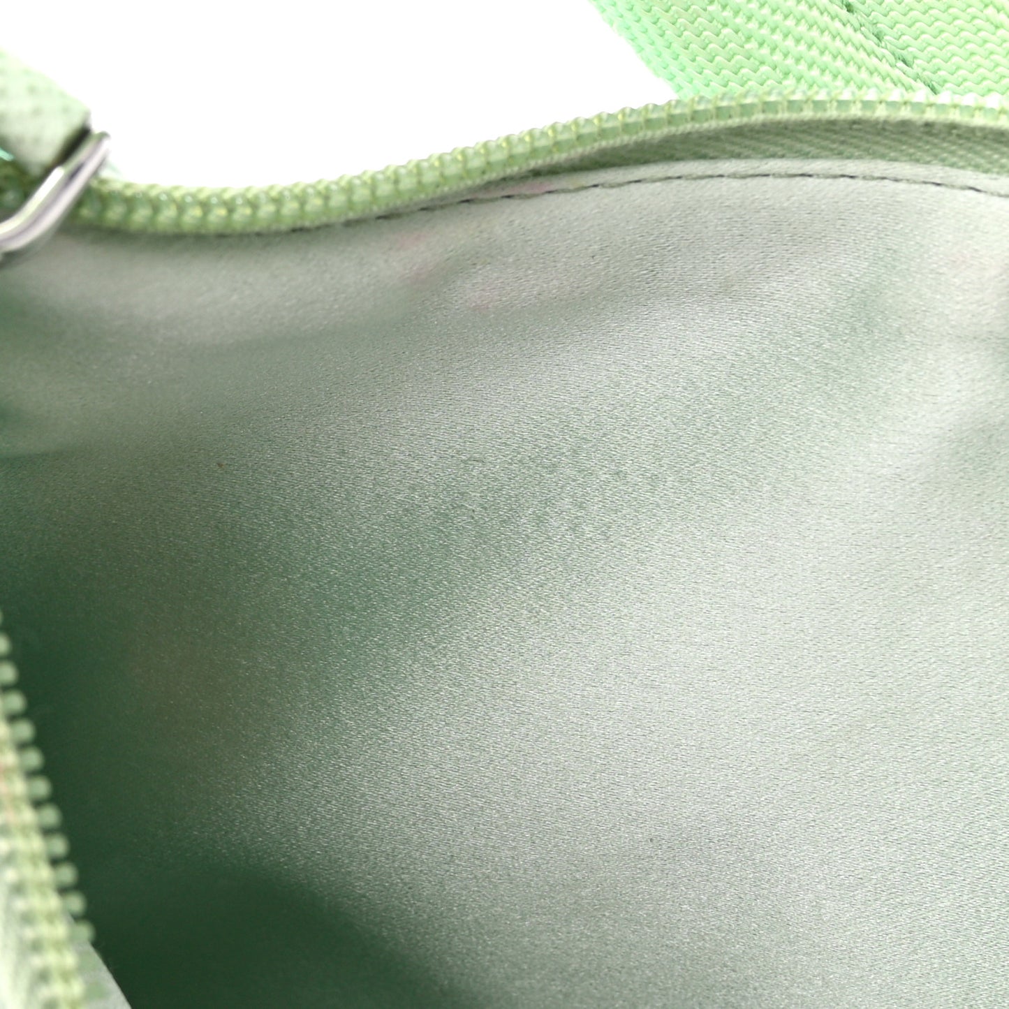 Satin Crystal Mini Re-Edition 2000 Bag Acqua