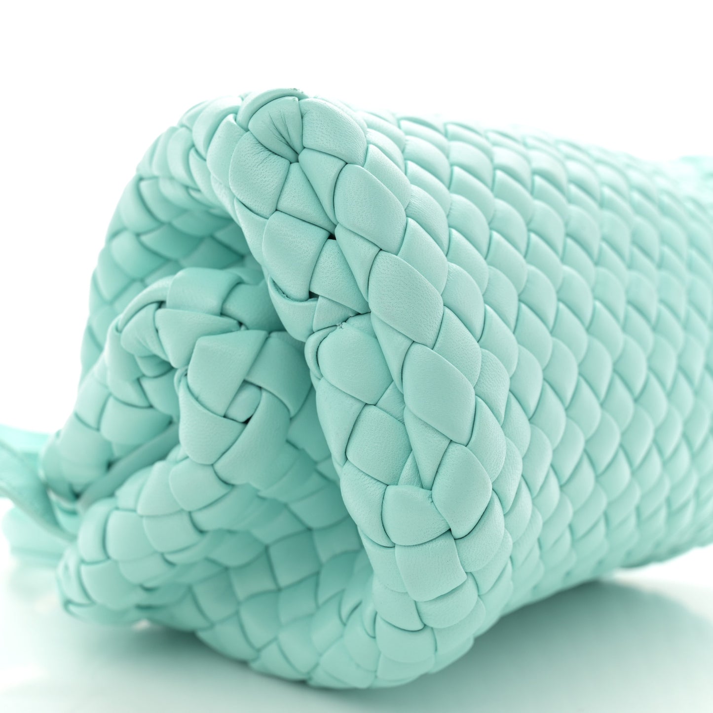 Nappa Intreccio Mini Padded Handle Bag Celadon