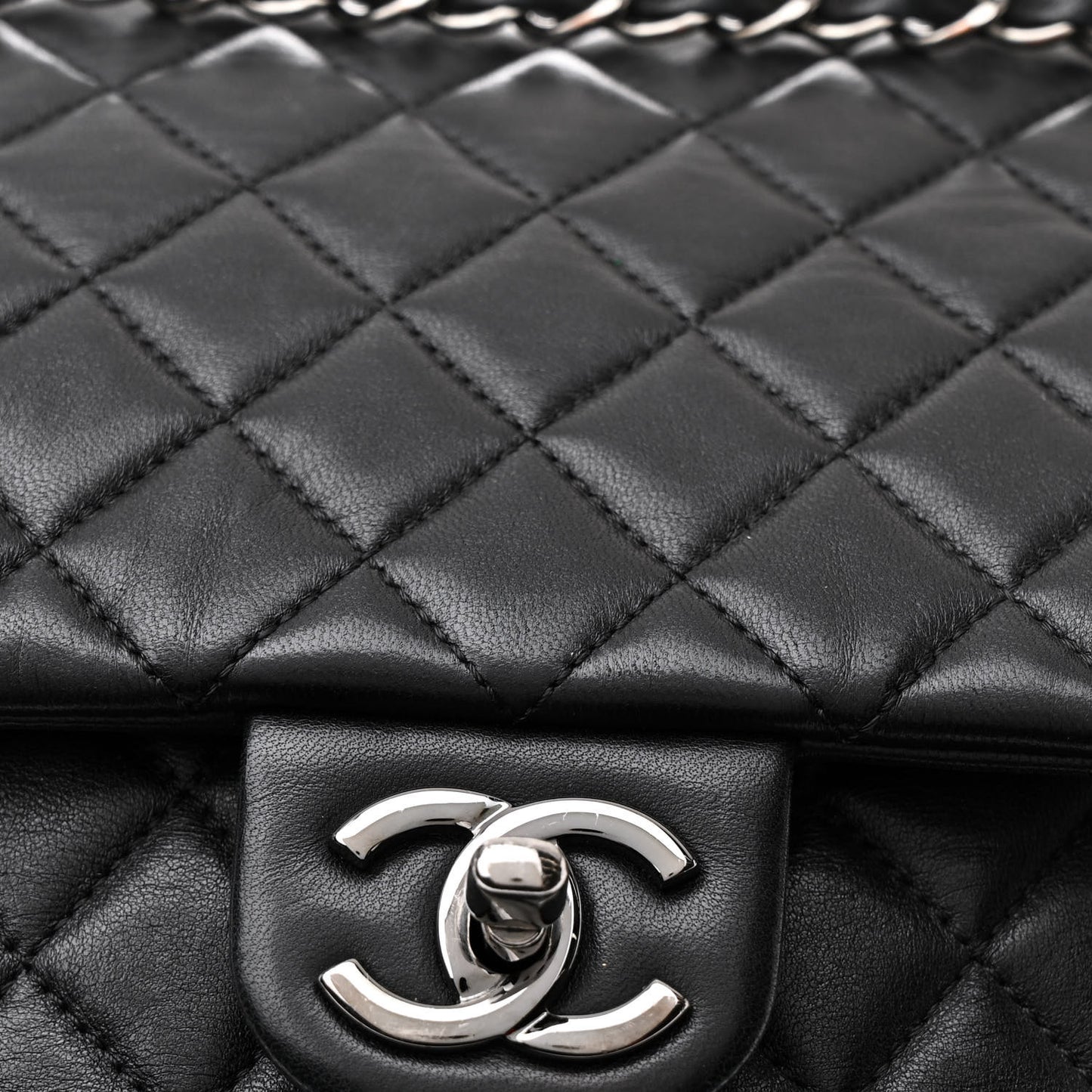 Lambskin Quilted Large Urban Spirit Backpack Black