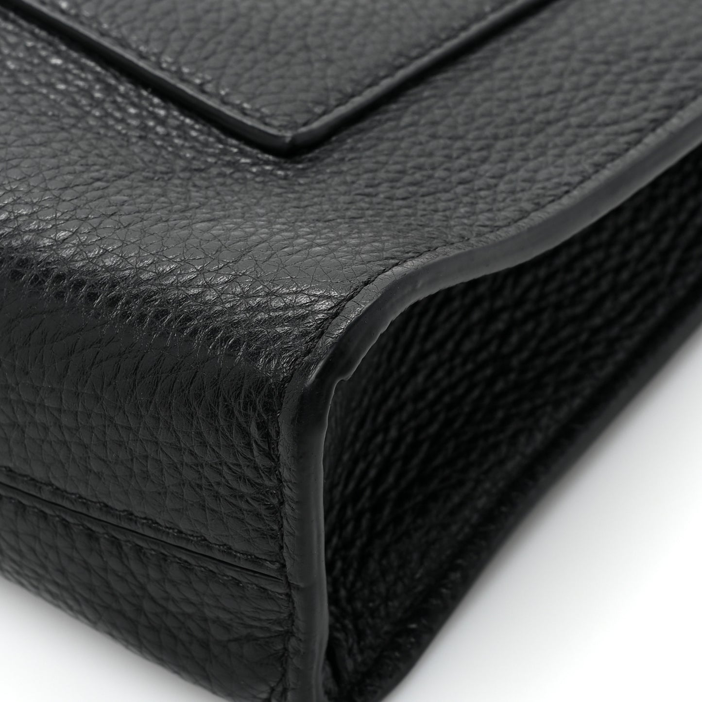 Natural Grain Calfskin Antony Messenger Crossbody Black