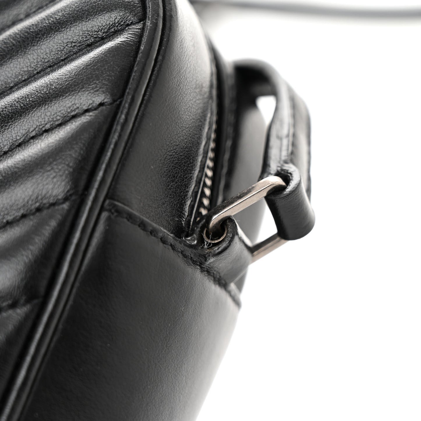 Calfskin Matelasse Monogram Lou Camera Bag Black