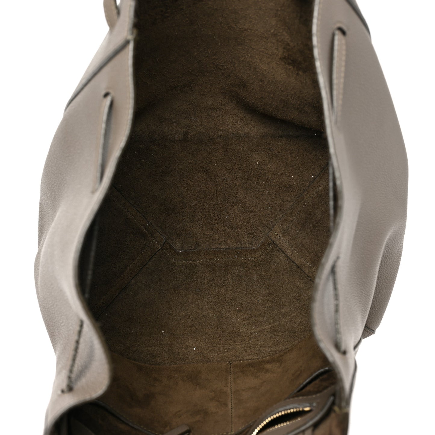 Soft Grained Calfskin Medium Belt Cabas Phantom Taupe