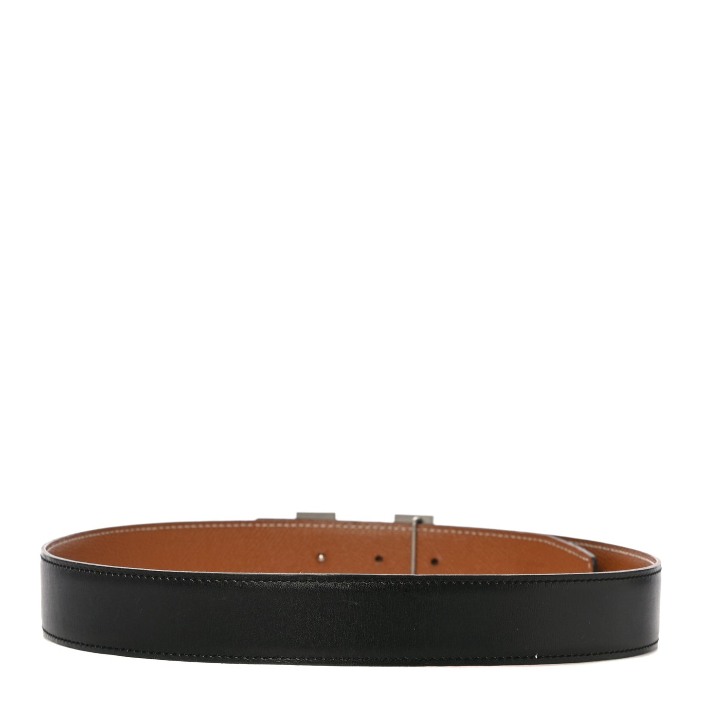 Box Courchevel 32mm H Belt 74 Black Gold