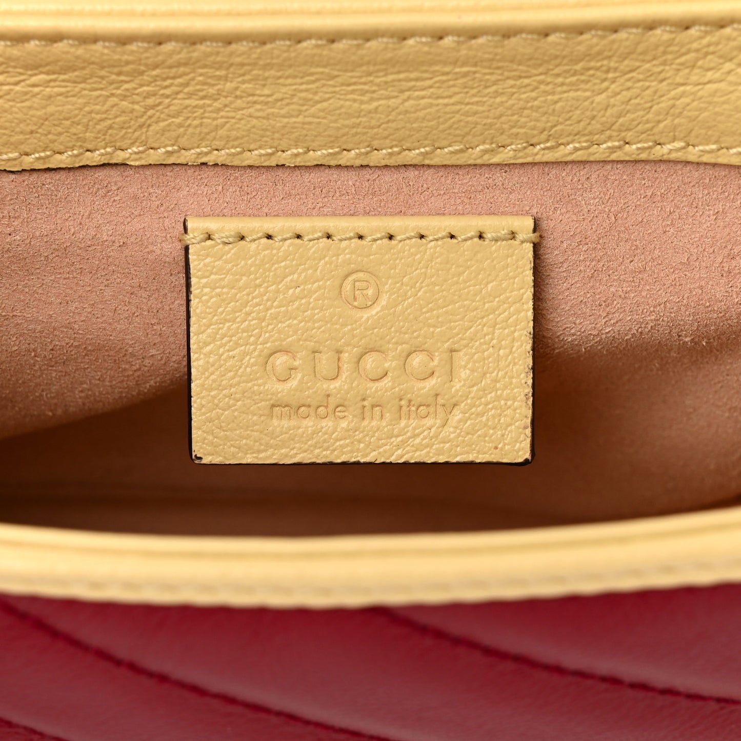 Azalea Calfskin Matelasse Diagonal Super Mini Torchon GG Marmont Shoulder Bag Blue Agata New Cherry Red Butter