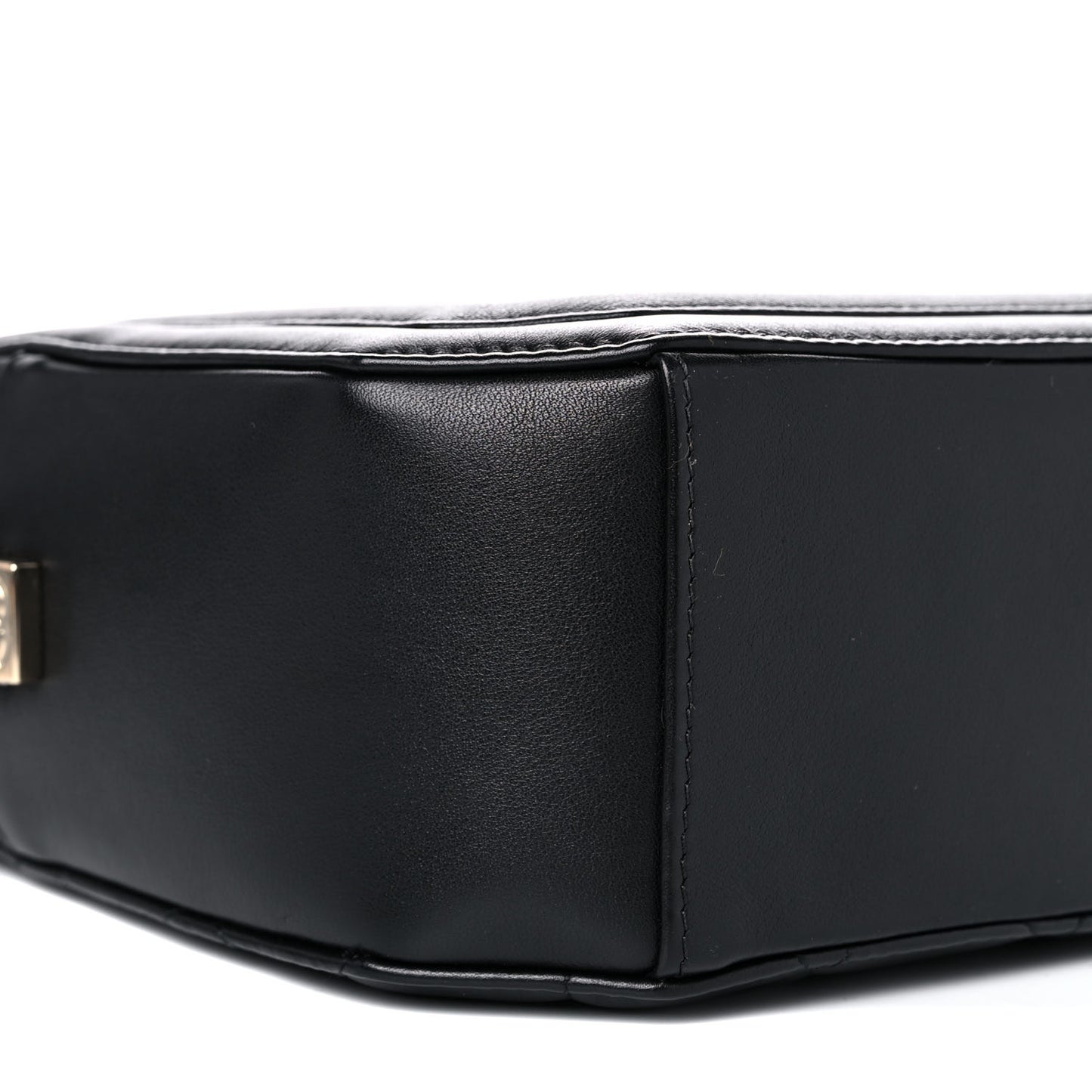 Calfskin CC Clock Camera Case Black