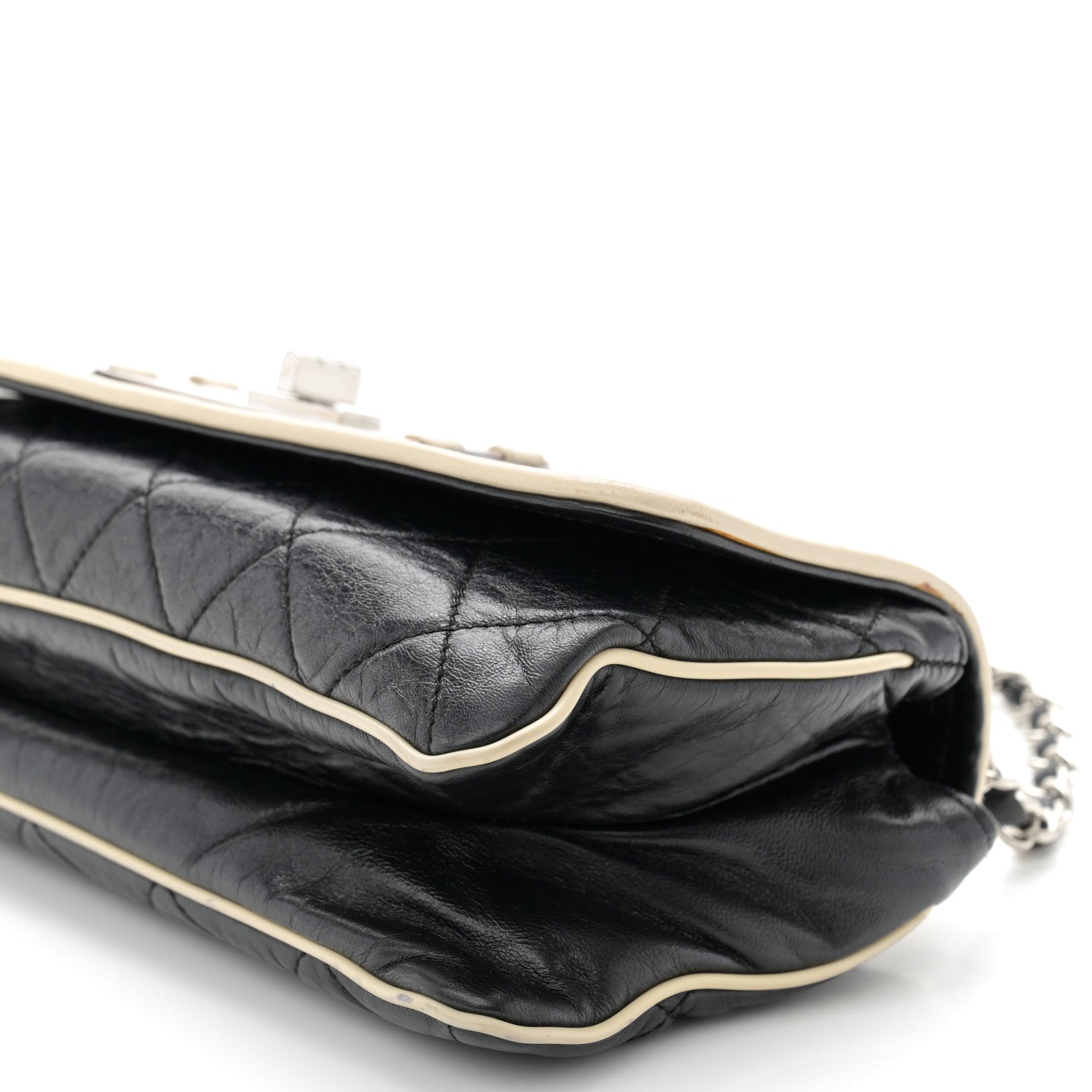 Chanel Lambskin East West Mademoiselle Flap Black 9 of 11