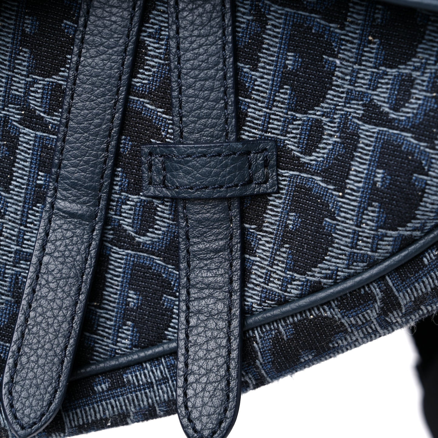 Oblique Mens Saddle Bag Blue