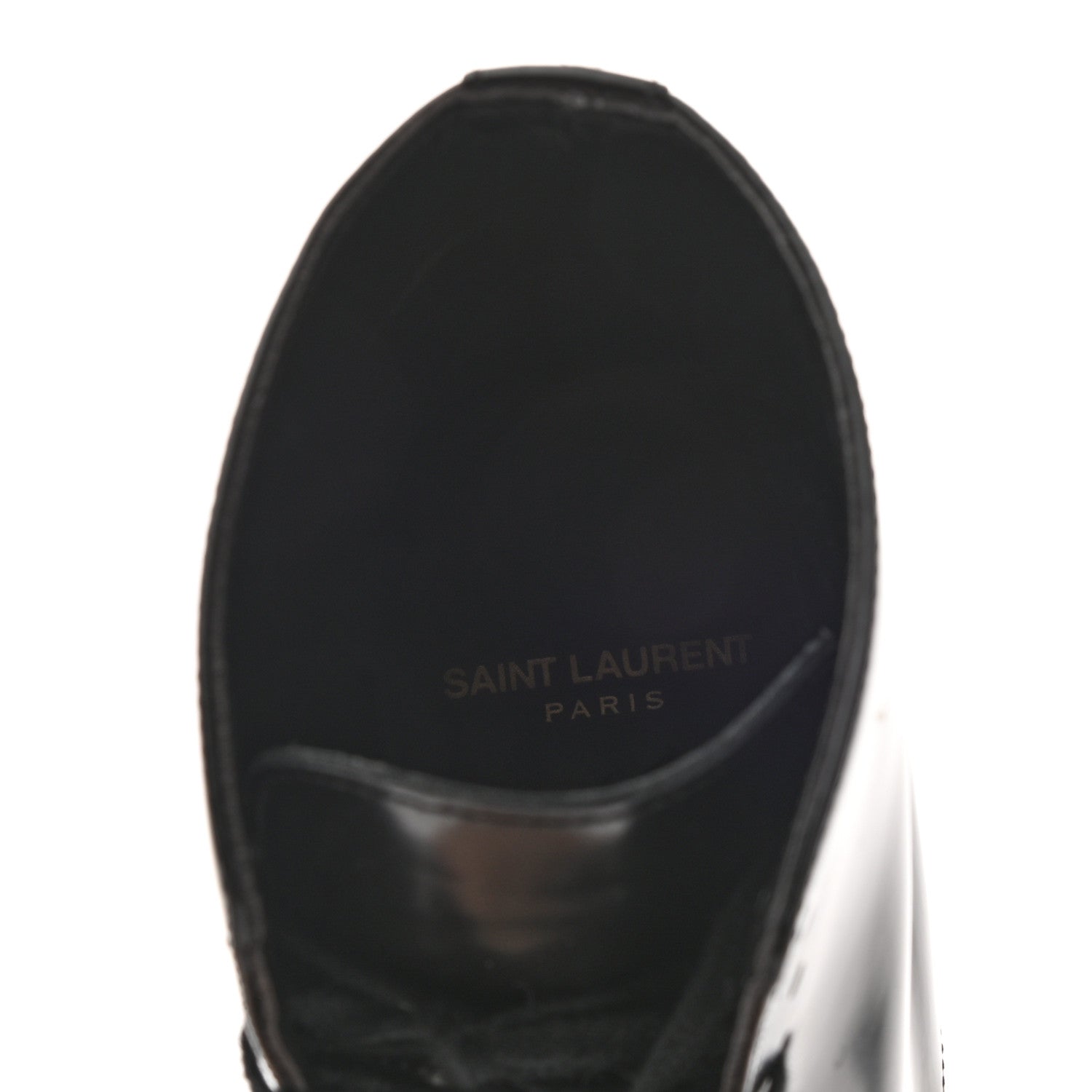 Saint Laurent Calfskin Womens Army Combat Boots 37 Black 7 of 9