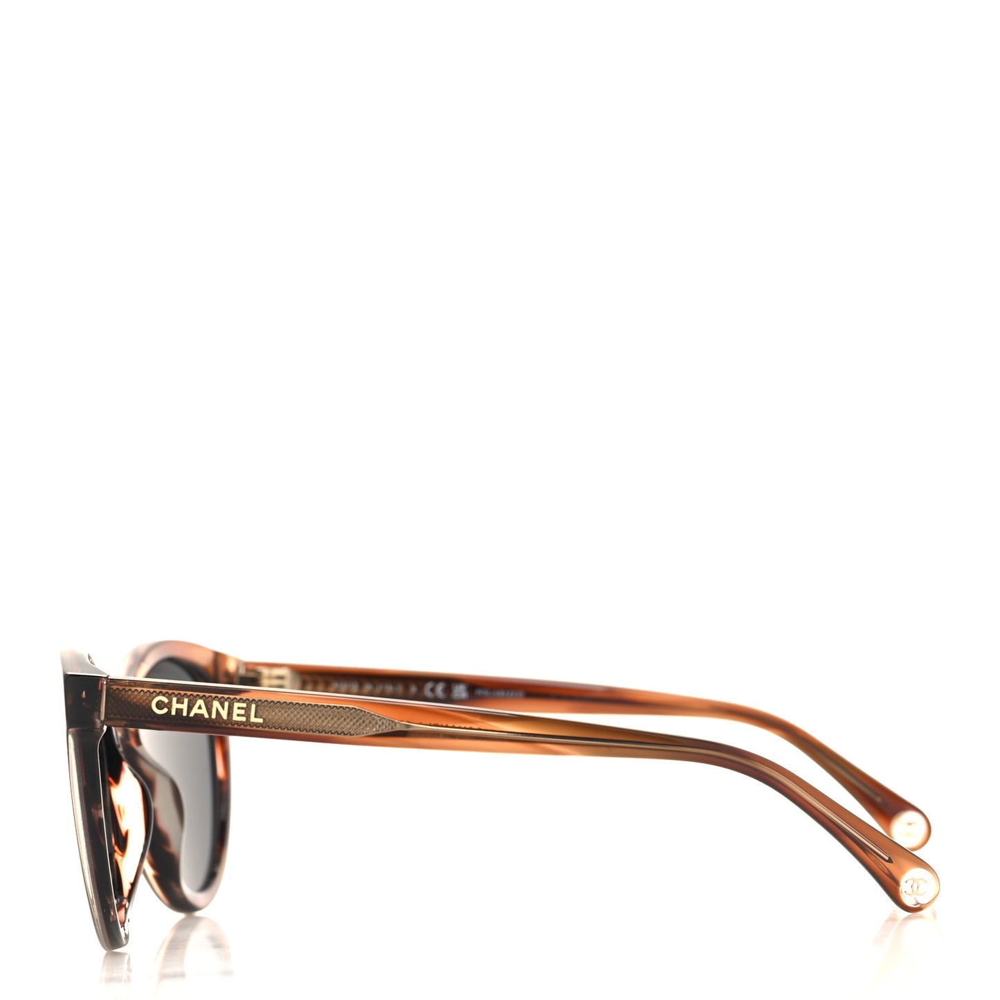 Acetate Polarized Sunglasses 5523-U Striped Brown