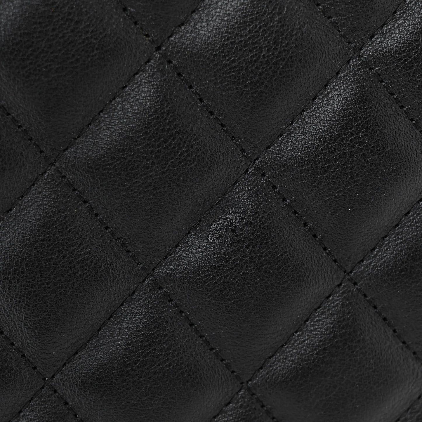 Calfskin Quilted Large Cambon Messenger Black