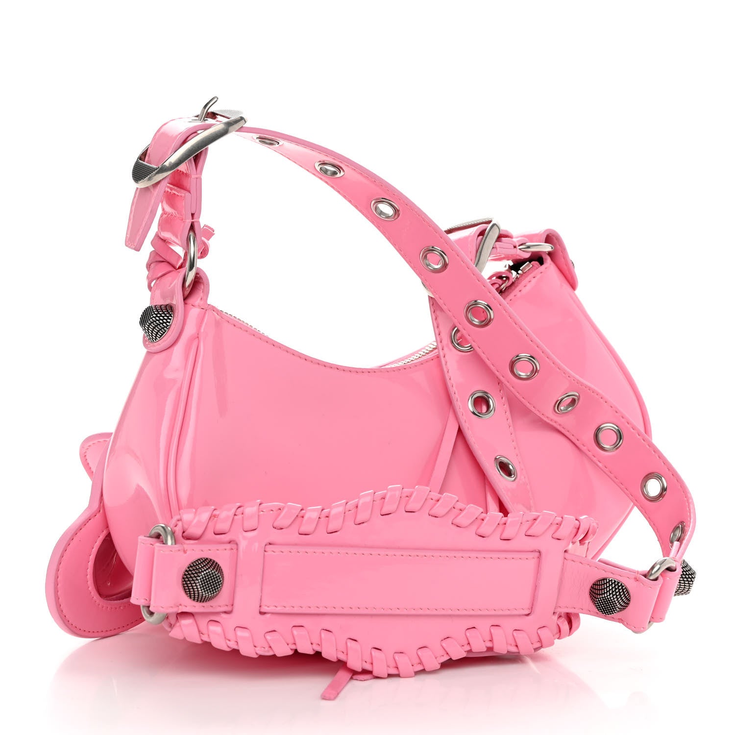 Balenciaga Patent Faux Leather Le Cagole Shoulder Bag XS Sweet Pink 3 of 9