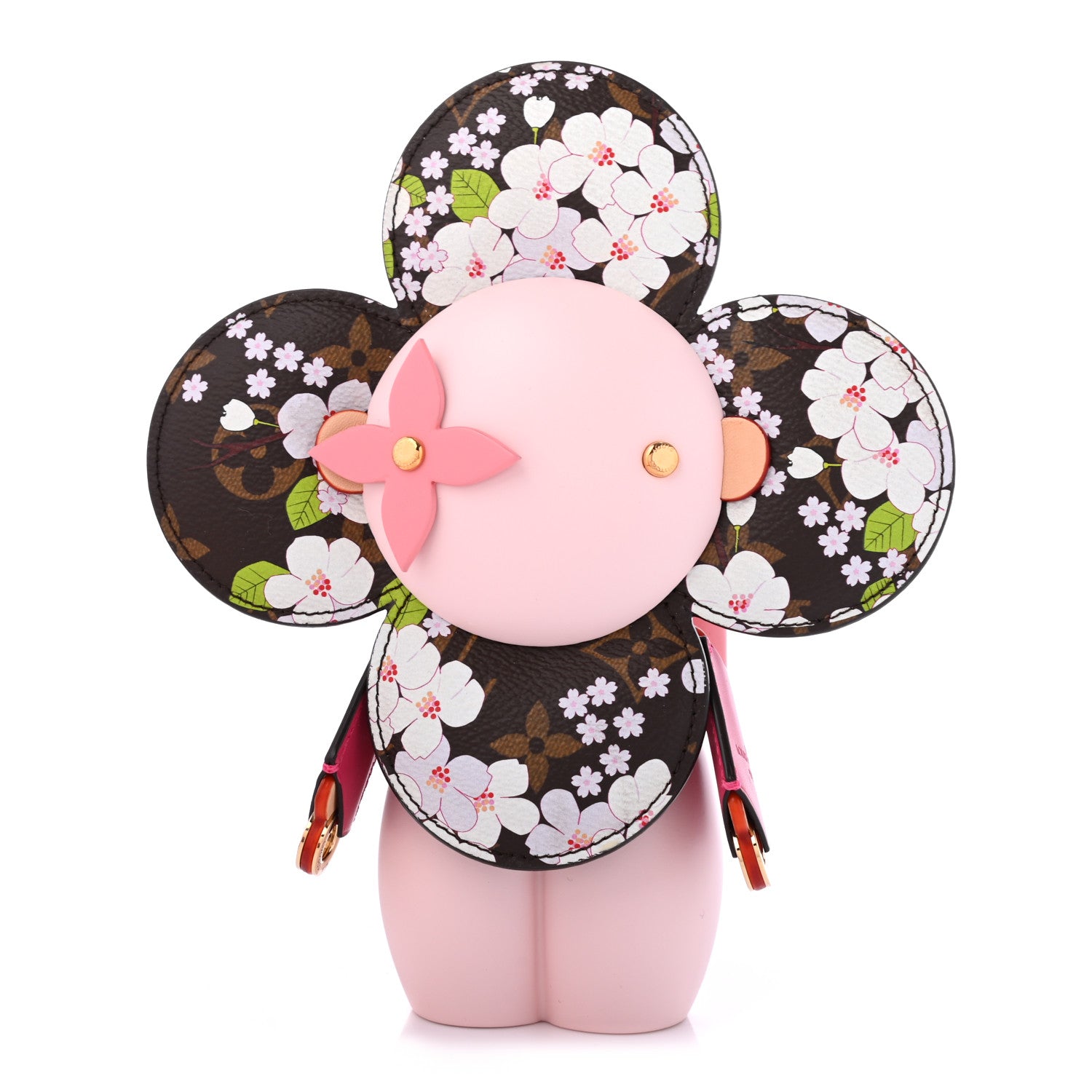 Louis Vuitton Wood Monogram Cherry Blossom Vivienne Doll Pink