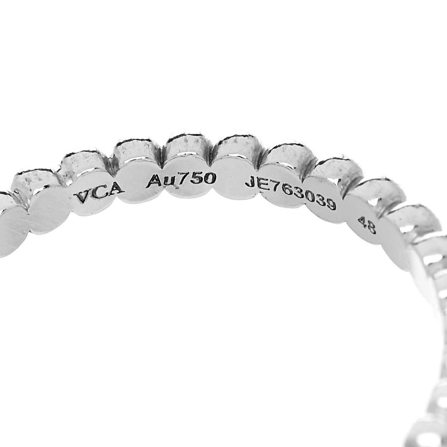 18K White Gold Small Perlee Ring 48 4.5