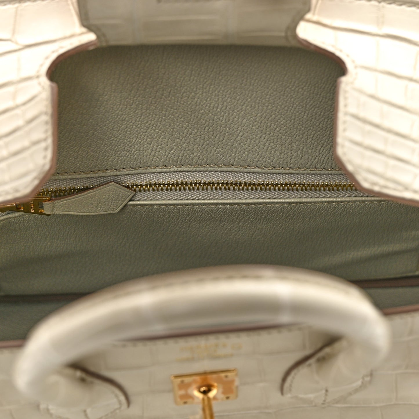 Matte Alligator Birkin 25 Beton