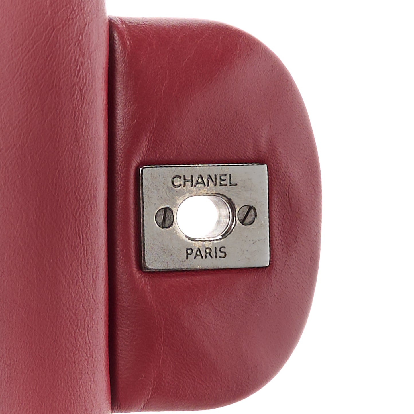 Lambskin Quilted Jumbo Double Flap Dark Red
