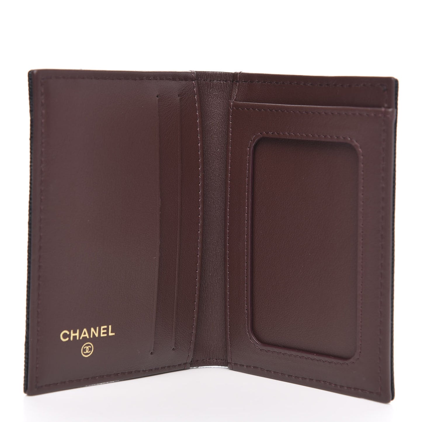 Caviar Quilted Card Holder Wallet Black