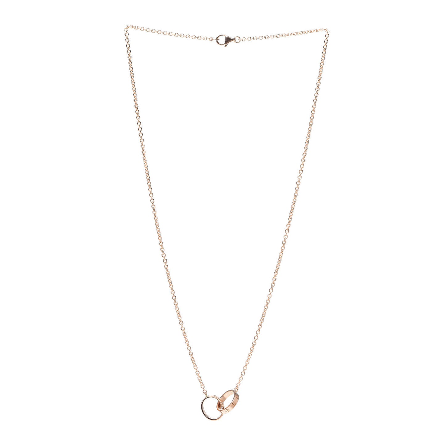18K Pink Gold Interlocking LOVE Necklace